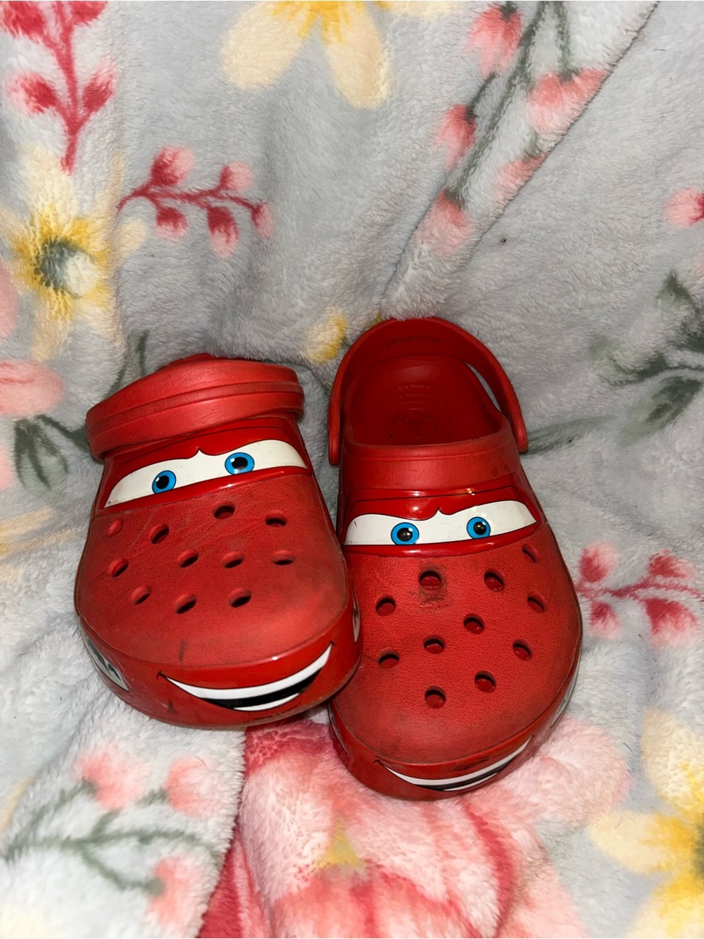 Kids Red Lightning McQueen Crocs- Character Slip-Ons